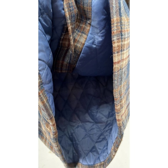 Vintage Northern Summit Wool Blend Plaid Shirt Jacket Flannel Quilt Lined Size M - Picture 9 of 10